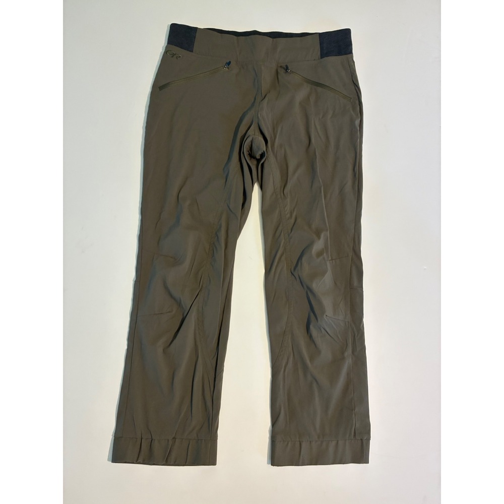 Outdoor Research Ferrosi Pants Womens 8 Olive Green Hiking Capri Stretch Cropped